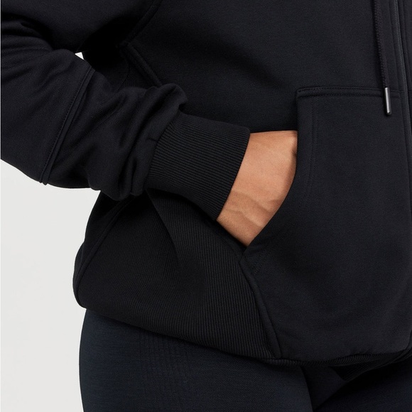 NWT ONER ACTIVE Classic Lounge Oversized Zip Through Hoodie - Medium Black - Picture 1 of 5